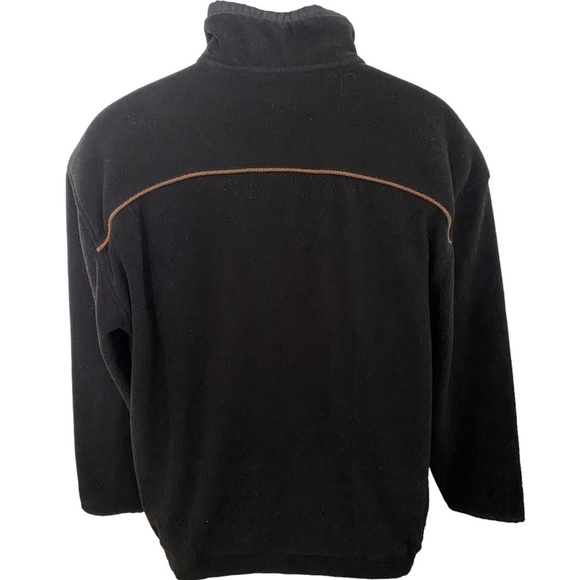 TOMMY BAHAMA Black w/ Tan Trim 1/4 Quarter Zip Pullover Sweatshirt Men M Medium - Picture 4 of 5